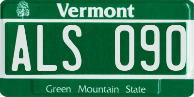 VT license plate ALS090