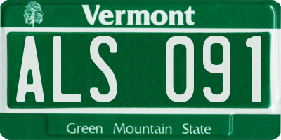 VT license plate ALS091