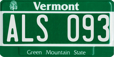 VT license plate ALS093