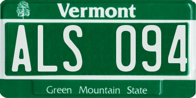 VT license plate ALS094