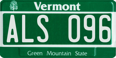 VT license plate ALS096