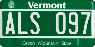 VT license plate ALS097