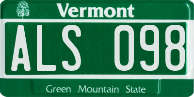 VT license plate ALS098