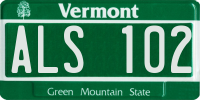 VT license plate ALS102