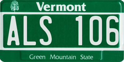 VT license plate ALS106