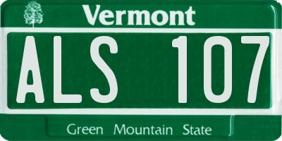 VT license plate ALS107