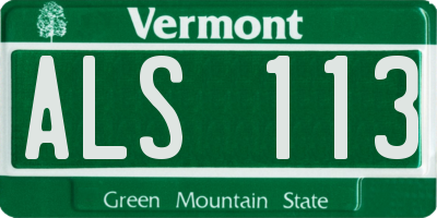 VT license plate ALS113