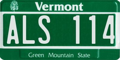 VT license plate ALS114