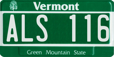 VT license plate ALS116
