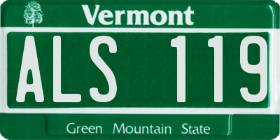 VT license plate ALS119