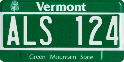 VT license plate ALS124