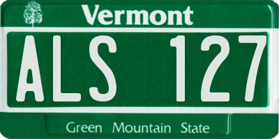 VT license plate ALS127
