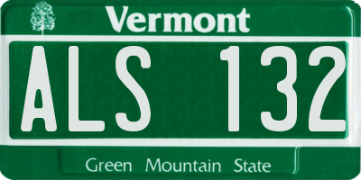 VT license plate ALS132