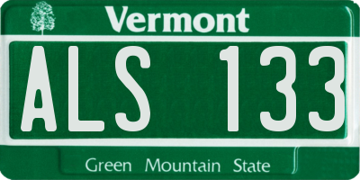 VT license plate ALS133