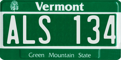 VT license plate ALS134