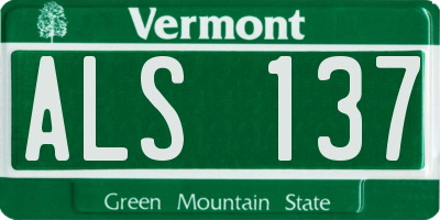 VT license plate ALS137