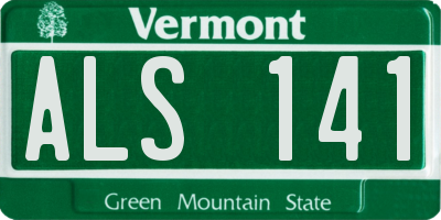VT license plate ALS141
