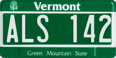 VT license plate ALS142