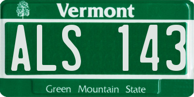 VT license plate ALS143