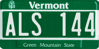 VT license plate ALS144