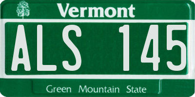 VT license plate ALS145