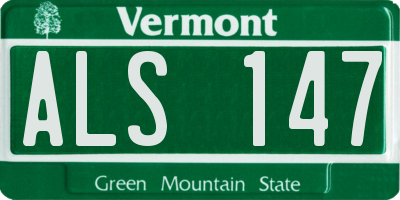 VT license plate ALS147