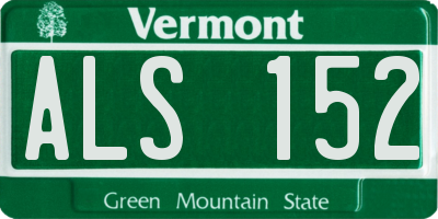 VT license plate ALS152