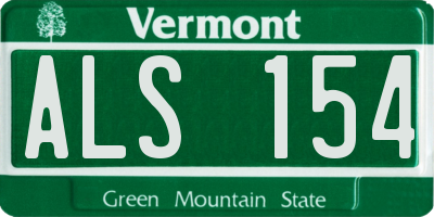 VT license plate ALS154