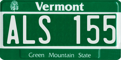VT license plate ALS155