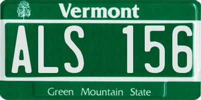 VT license plate ALS156