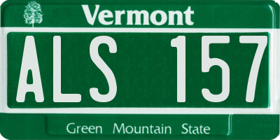 VT license plate ALS157