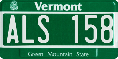 VT license plate ALS158