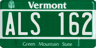 VT license plate ALS162