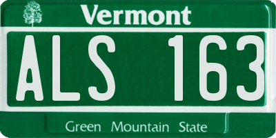 VT license plate ALS163