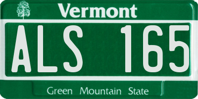 VT license plate ALS165