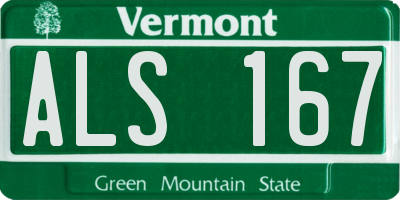 VT license plate ALS167