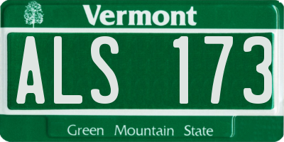 VT license plate ALS173