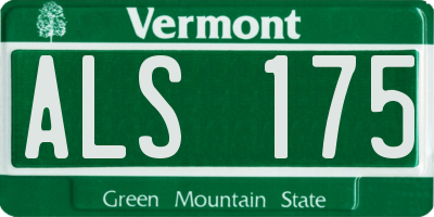 VT license plate ALS175