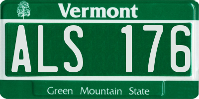 VT license plate ALS176