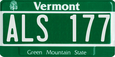 VT license plate ALS177