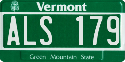 VT license plate ALS179