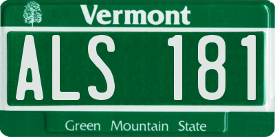 VT license plate ALS181