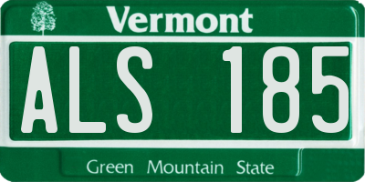 VT license plate ALS185