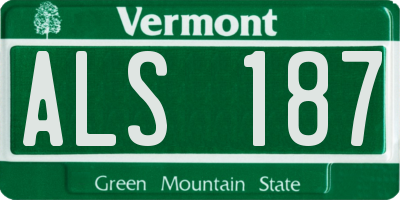VT license plate ALS187