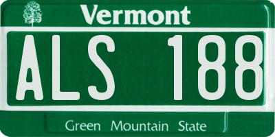 VT license plate ALS188