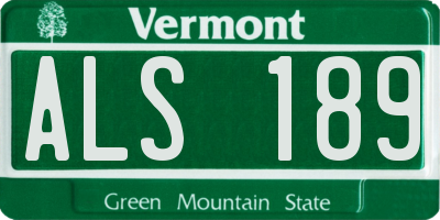 VT license plate ALS189