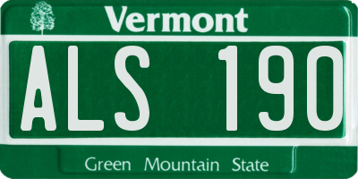 VT license plate ALS190