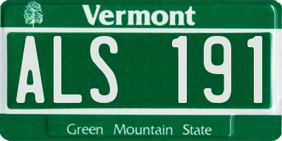 VT license plate ALS191