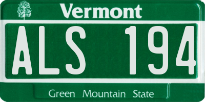 VT license plate ALS194