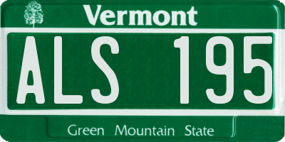 VT license plate ALS195